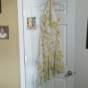 White and yellow dress